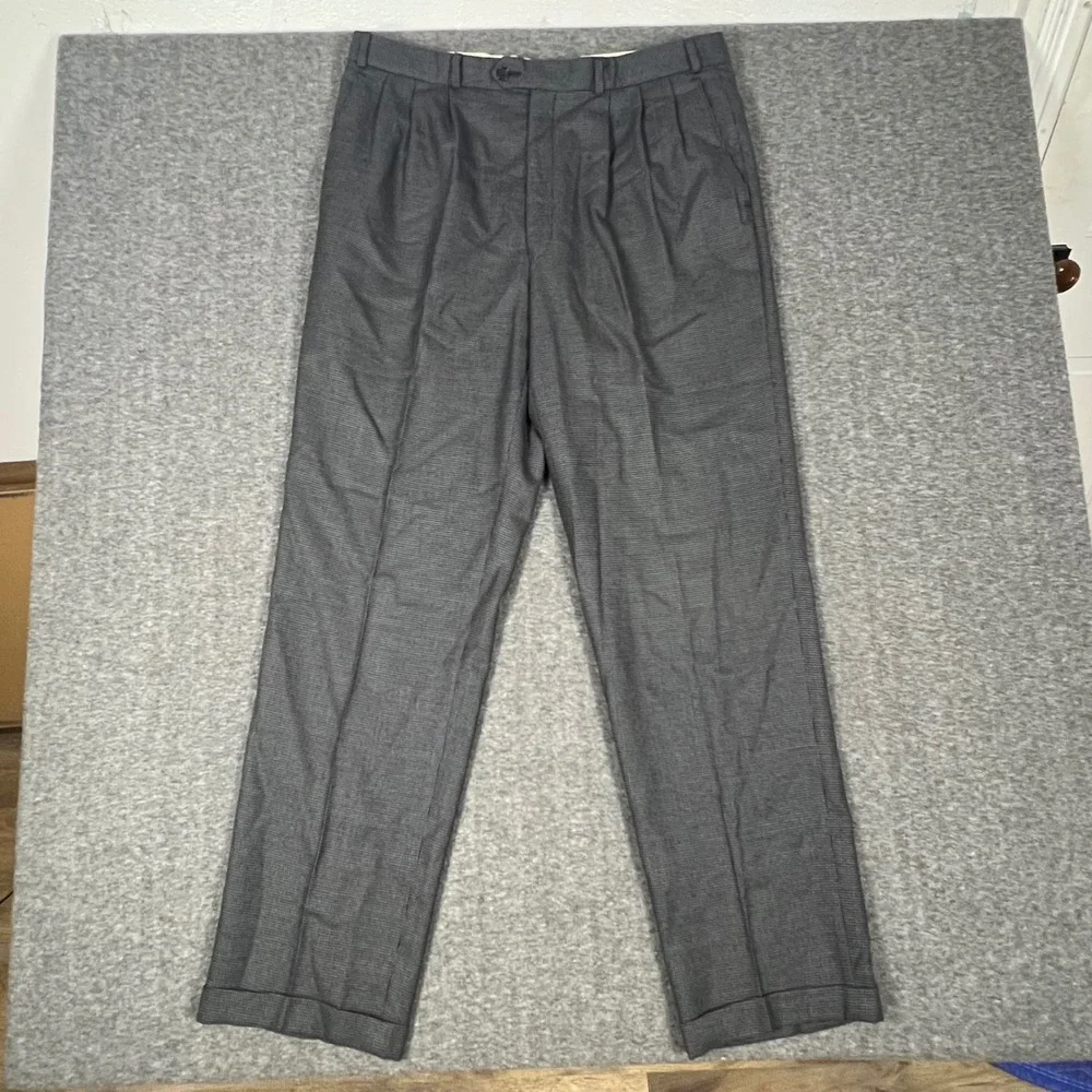 Vintage Boyds Philadelphia 1818 2-Piece Suit Men 44L Grey Virgin Wool Pant 36x33